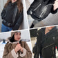 Winter Women Thick Warm Suede Style Jacket Short Motorcycle Brown Coats Faux Shearling Sheepskin Leather Jackets Outwear