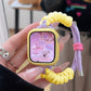 Y2K style Apple Watch Rope Band + Case 49mm For Apple Watch 45mm 40mm 41mm 38 40 44mm Correa Women Watchband For Iwatch 8 SE 7 6 5